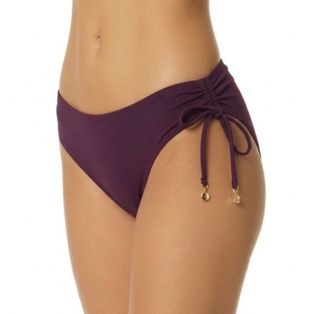 NEW Anne Cole Bikini BOTTOMS Live in Color Swim Bottom Sz Small Aubergine Plum